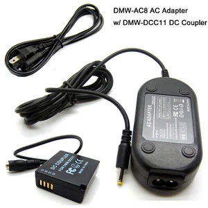 Fuente de alimentación adaptador de CA de CC para Panasonic Lumix DC-ZS70 DC-ZS80 DC-ZS200 DC-G100 - Imagen 1 de 7