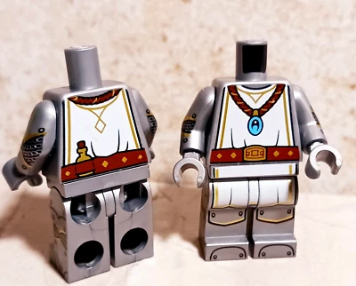 New LEGO Knight Armor Solid Silver Outfit Torso Legs Amulet Poison Potion Bottle - Image 1 of 2