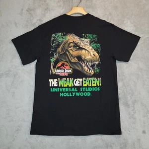 Vintage Jurassic Park The Ride Universal Studios Shirt Medium Tee Black 90s NWOT - Picture 1 of 10