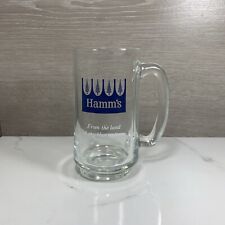 12oz Hamm's Beer Glass Mug From the Land of Sky Blue Waters Blue Pine Trees 
