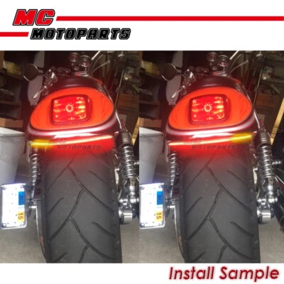 AMP-Z 37cm Red Integrated LED Tail Light bar Tube For Suzuki Motorcycles — 第 1/4 张图片
