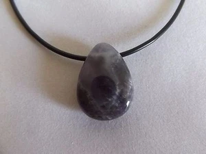 Amethyst Anhänger 05 * Trommelstein gebohrt *  Chakra * Traurigkeit - Bild 1 von 2