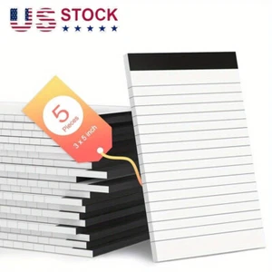 5PCS All-purpose Notepads, 3x5in Lined Notepads Memo for Office,School Supplies - Picture 1 of 9