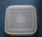 2 x Plastic Square Storage Container & Lid 12 x 12 x 4.25 in Cake Biscuits 7.5L