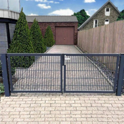 Doppelflügeltor Einfahrtstor Gartentor Matten-Tor Hoftor Anthrazit - Bild 1 von 3