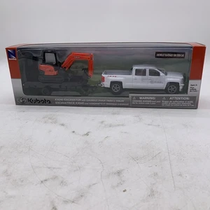 New Ray 1/43 Chevy Pickup & Trailer with Kubota KX040-4 Excavator SS-34223A - Picture 1 of 6