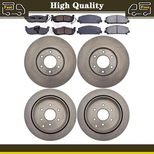 6 Front Rear Brake Pads Set Brake Rotors Fits Nissan Armada 5.6L - Picture 1 of 12