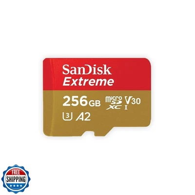 SanDisk 256GB Extreme MicroSDXC UHS-I Memory Card - C10, U3, V30, 4K, A2, Mic - Image 1 of 4