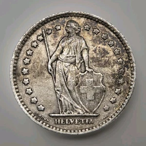 1920 Switzerland 1 Franc Old Silver World Coin KM 24 (stk137) - Picture 1 of 2