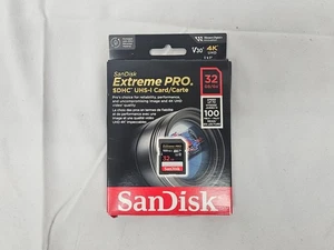 Open-Box SanDisk 32GB 32G Extreme PRO Card 100MB/s Class 10 UHS-1 U3 Memory - Picture 1 of 4