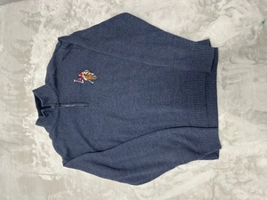 US Polo Assn Sweater Mens 2XL Blue 1/4 Zip Pullover Embroidered Logo Casual - Picture 1 of 5