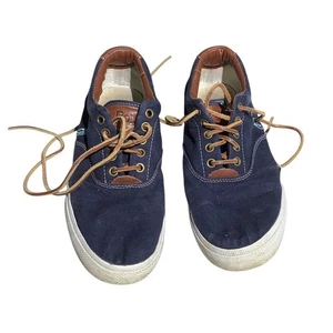 Polo Ralph Lauren Blue Canvas Sneakers Men’s 8D — Casual, Preppy, Everyday - Picture 1 of 8