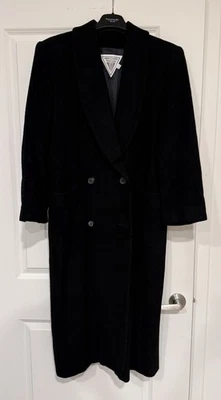 Abrigo de lana negro largo completo para mujer J Percy Marvin Richards talla 6 Foto 1 de 4