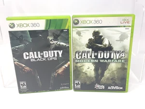 (C) Xbox 360 Call of Duty 4 Modern Warfare & Call of Duty Black Ops Game - Picture 1 of 4
