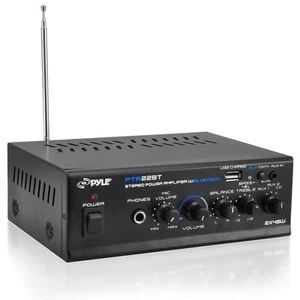 Pyle Bluetooth Compact Home Audio Amplifier 40W x 2 Mini Stereo Receiver - Picture 1 of 7