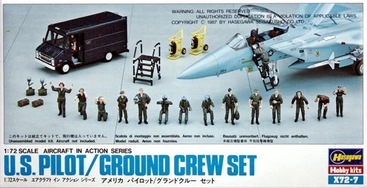 U.S. Pilot / Ground Crew Set HA35007 1:72 Plastic Model Kit HASEGAWA - Immagine 1 di 1
