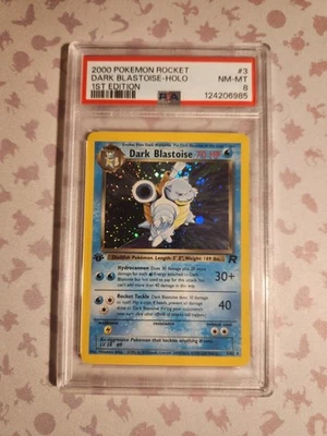 Dark Blastoise 3/82 Holo 1st Edition Team Rocket Pokémon TCG PSA 8 - Image 1 of 2