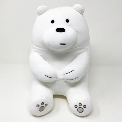 Cartoon Network We Bare Bears Polar Ice Bear Sitting Plush 12" by Miniso - Image 1 of 3