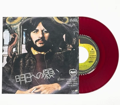 Ringo Starr It Don’t Come Easy Japan RED VINYL 7” Apple AR-2800 Beatles VG+/EX - Image 1 of 4