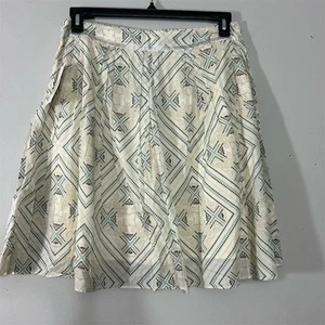 Calvin Klein Damen A-Linie Geometrisches Muster Rock Größe 8 Mehrfarbig Baumwolle - Bild 1 von 9
