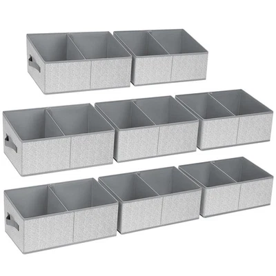 Cestas de almacenamiento para estantes 8 paquetes - grandes contenedores organizadores de armario trapezoidal con... Foto 1 de 4