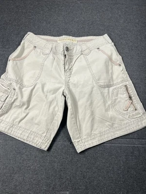 Shorts Cabelas Cargo Feminino Tamanho 8 Bege Lona Caminhada Ao Ar Livre Clássico - Imagem 1 de 3