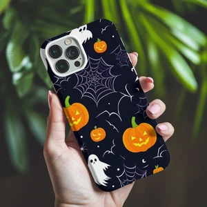 Halloween Phone Case, Spooky Cell Phone Cover, Pumpkin Ghost Design, Fall - Picture 1 of 280