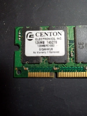 Centon 128MB Registered ECC PC100 SDRAM DIMM Memory GKJAV4VUB - Image 1 of 2