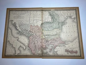 Mapa de TURQUÍA 1894 2 piezas en EUROPA en Fm 1894 Rd-McN Atlas VER FOTOS y DESCRIPCIÓN - Imagen 1 de 5