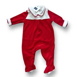 ¡NUEVO! Mameluco de terciopelo para niños Janie and Jack talla 0-3 meses 'Mi primera Navidad' - Imagen 1 de 2
