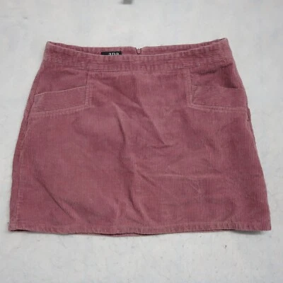 a.n.a A New Approach Corduroy Skirt Women's 12 Pink Ponte Pockets 100% Cotton - Image 1 of 4