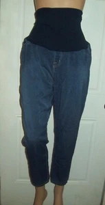 Pantalones de mezclilla azules elásticos de maternidad rosa celebridad talla XL - Imagen 1 de 3