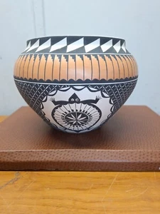 AMAZING Vintage BRENDA CHARLIE ACOMA PUEBLO Polychrome Pottery Jar Orginal Piece - Picture 1 of 21