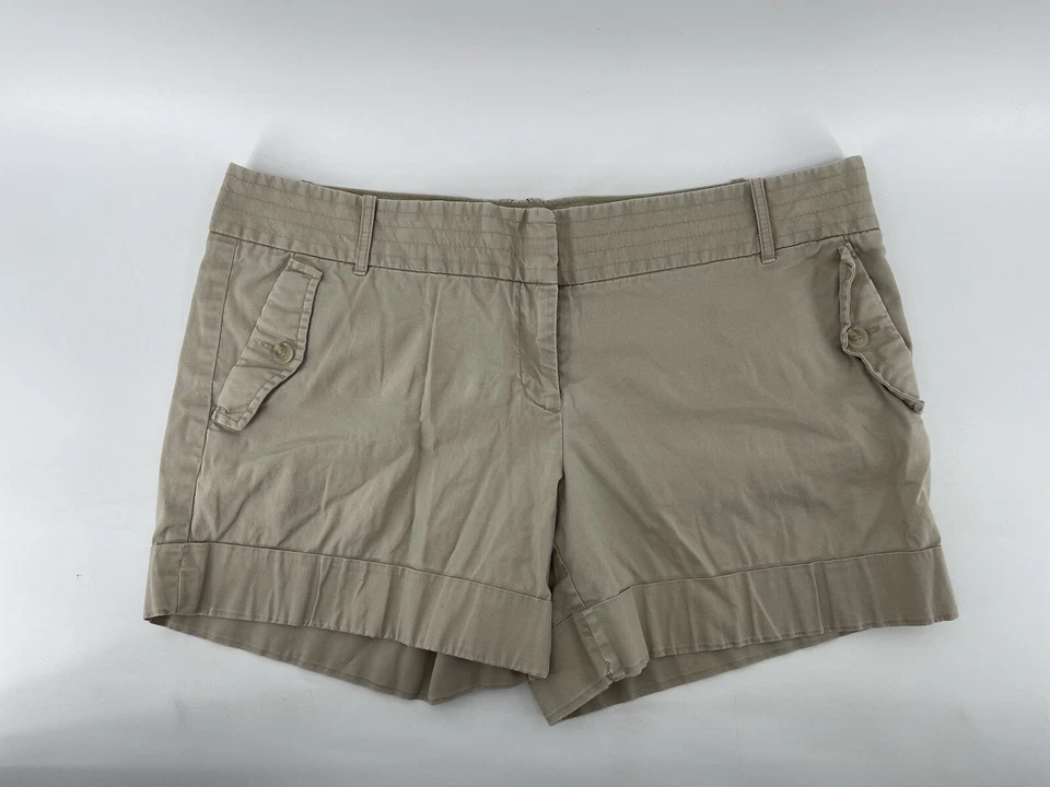 The Limited Chino Shorts Elástico Feminino Tamanho 12 Cintura Média Bege Bronzeado 36” Cintura - Imagem 1 de 4