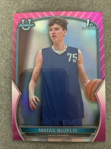 2022-23 BOWMAN UNIVERSITY CHROME MATAS BUZELIS BOWMAN 1ST PINK REFRACTOR PWE