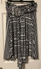 Jockey Person to Person Geo Print Black & White Skirt with Tie Size S/M NWT