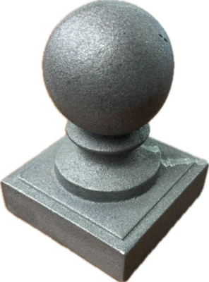 Cast iron Ball Fence Finial Square Topper Post Caps - For 3 x3" Posts #45-120 — 第 1/2 张图片