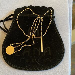 Lana Jewelry 14k Disc Coin Lariat Necklace $975