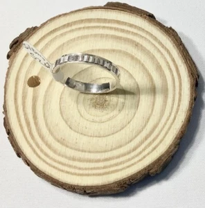 New real sterling silver 925 stamped women  band diamond cut ring  4mm size 6.75 - Picture 1 of 7