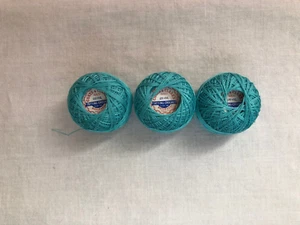 Lotto 3 Palline Cappotti e Clark's Aqua Cotone Tatting Filo Uncinetto Colore Parziale 85A - Foto 1 di 2