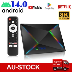 2025 NEW Smart TV BOX Android14 Octa Core 64GB 32GB 2.4G/5G WIFI6 Media Player - Picture 1 of 97