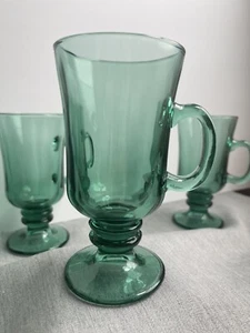 Libbey Teardrop Irish Coffee Mug Juniper Green Set 4 - Bild 1 von 6
