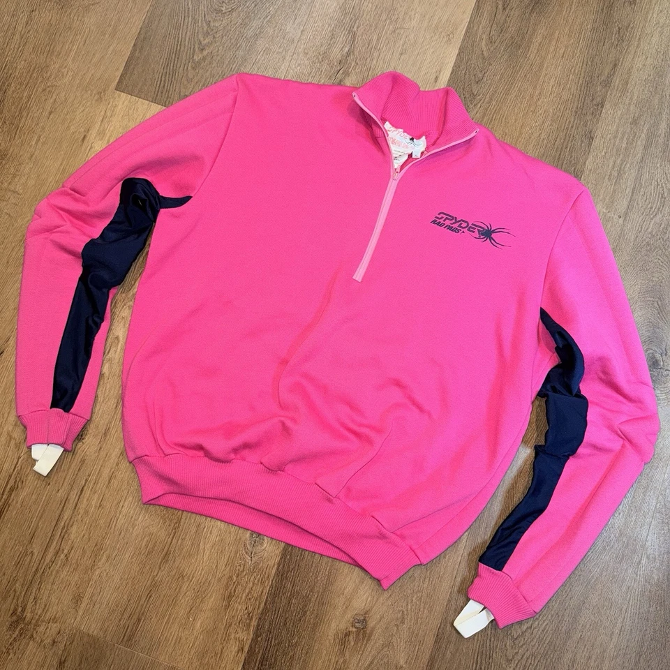 复古 Spyder 衬衫 Rad Pads 软垫滑雪球衣 赛车 20 世纪 80 年代 女式 XL — 第 1/4 张图片