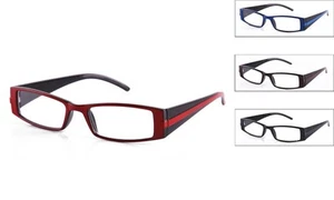 Lentes transparentes rectangulares marco de dos tonos gafas de moda sin receta - Imagen 1 de 15