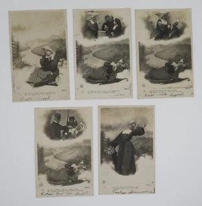 SERIE RELIGIEUSE 5 CPA 1904 CARTE POSTALE ANCIENNE 3080 EDITEUR GUYOT-LARCHON - Picture 1 of 12