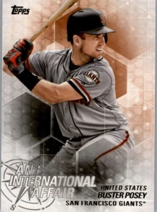 2018 Topps Update An International Affair #IA-44 Buster Posey Giants - Imagen 1 de 1