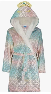 NEW Sleep On It! Girls Kids Children Hooded Mermaid Robe, Size L  ( 14/16) - Picture 1 of 3