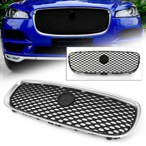 Stoßstange vorne oben Gitter Kühlergrill für Jaguar XE 15 16 17 18 Schwarz&Silber - Bild 1 von 9