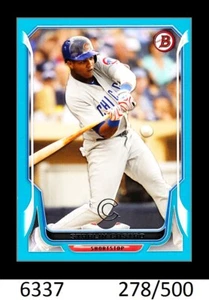 1-2014 BOWMAN BLUE PARALLEL STARLIN CASTRO CUBS /500 CARD#16 QTY - Picture 1 of 2