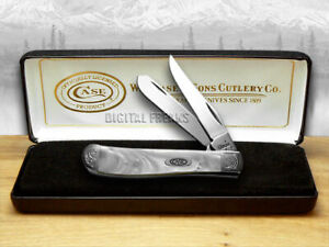 Case xx Mini Trapper Knife Engraved Bolster White Pearl 9207WP/E